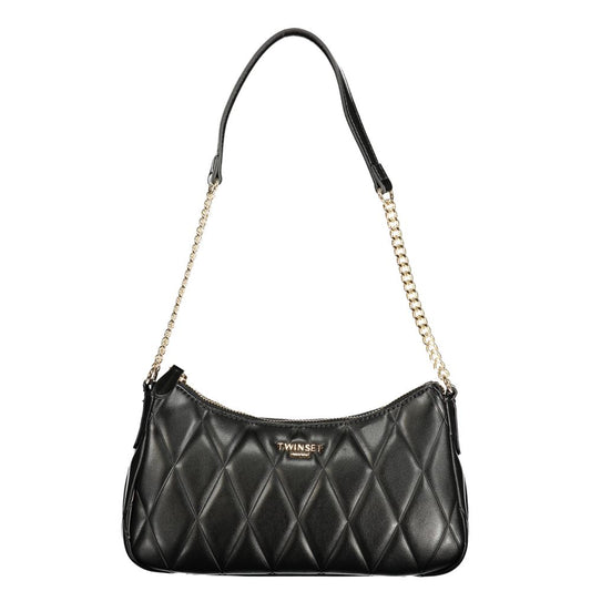 Twinset Black Polyurethane Women Shoulder Bag