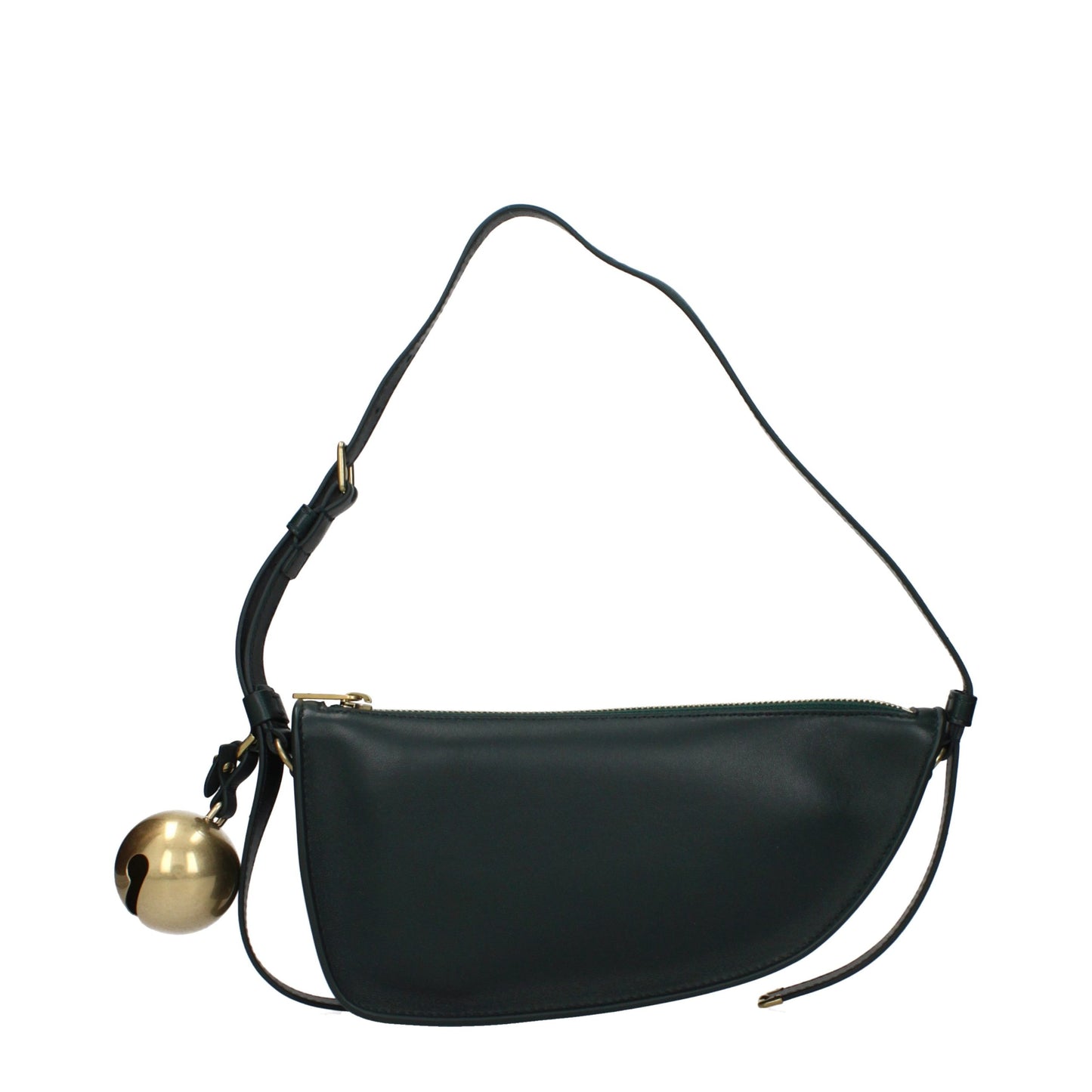 Burberry Green Leather Shoulder Bag