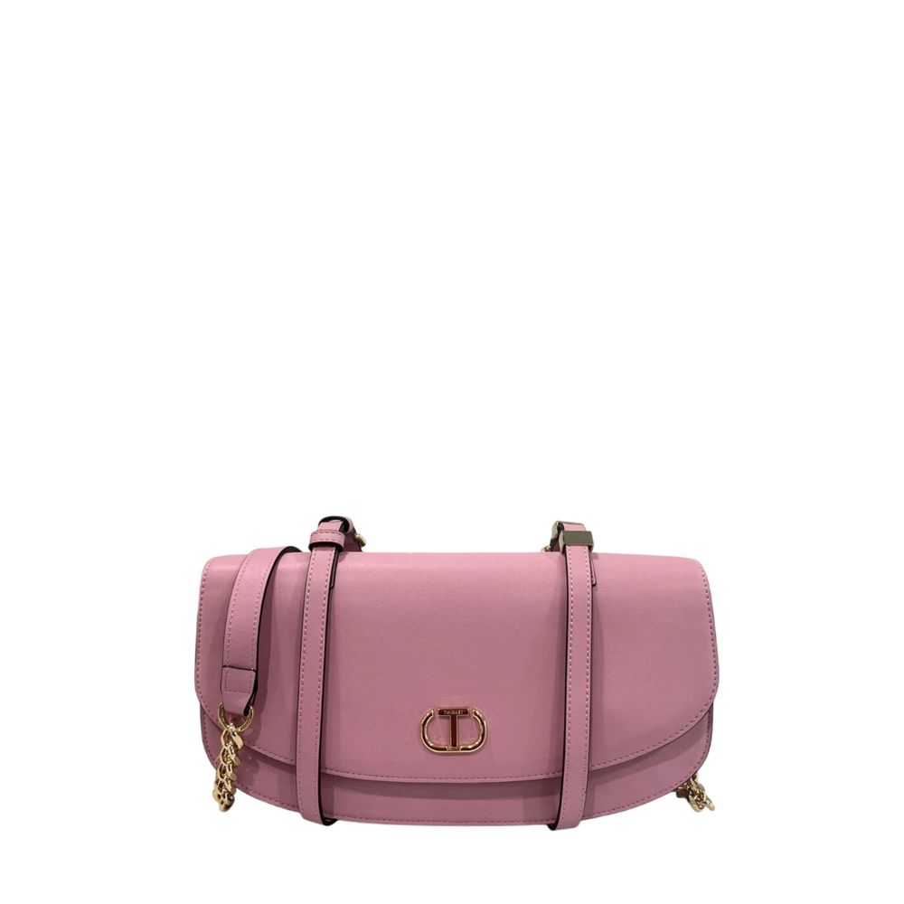 Twinset Pink PU Women Shoulder Bag