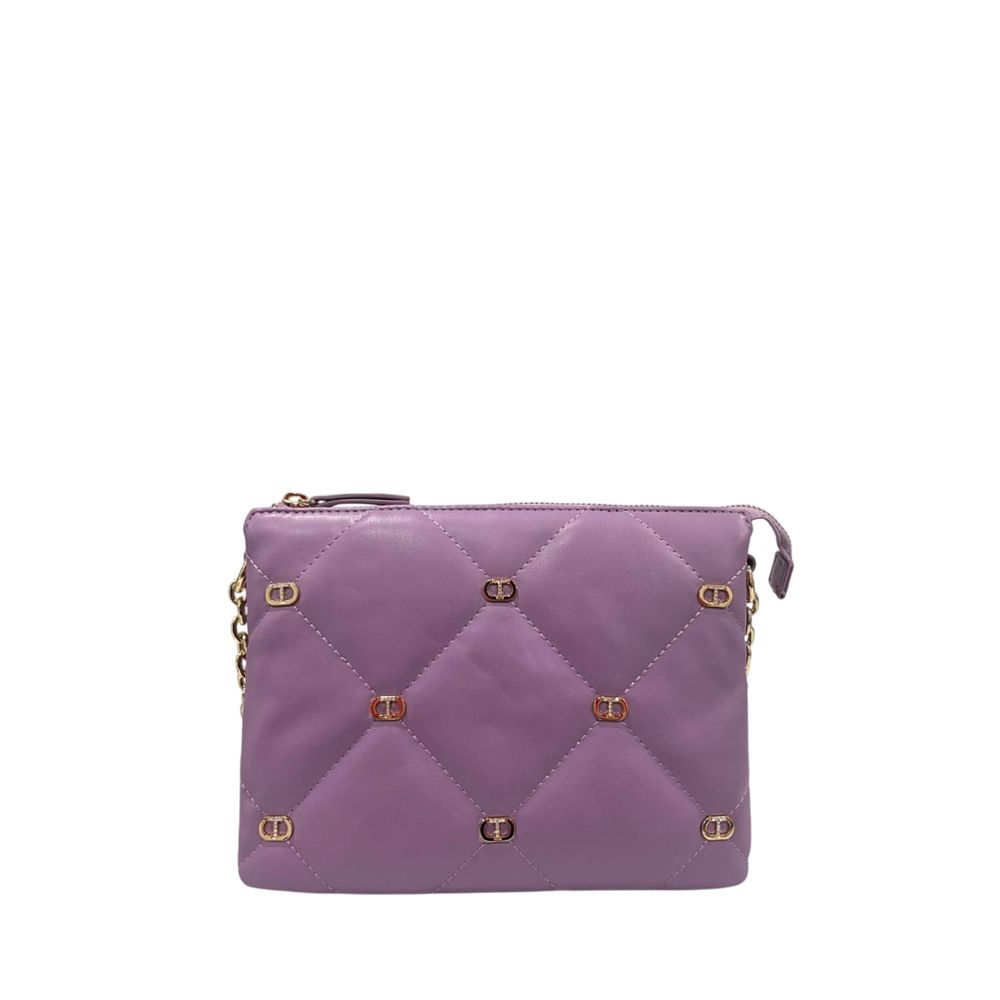 Twinset Purple Faux Leather Women Crossbody Bag