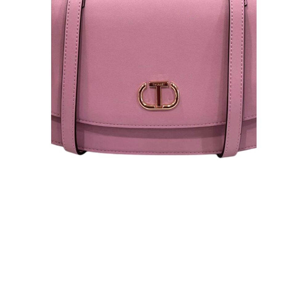 Twinset Pink PU Women Shoulder Bag