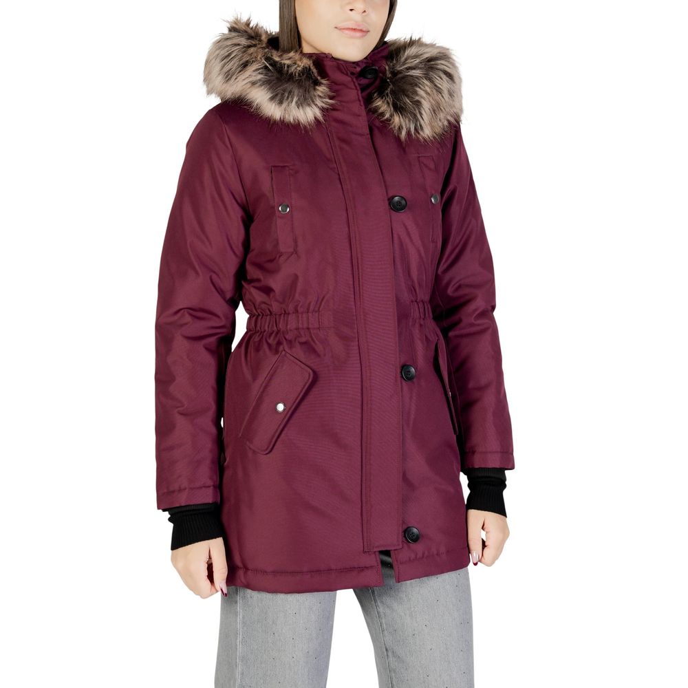 Only Bordeaux Polyester Parka