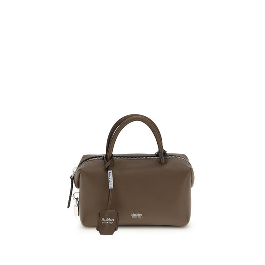 Max Mara Brown Calf Leather Bos Taurus Handbag