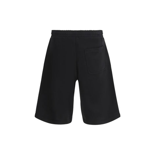 Diesel Black Cotton Bermuda Shorts
