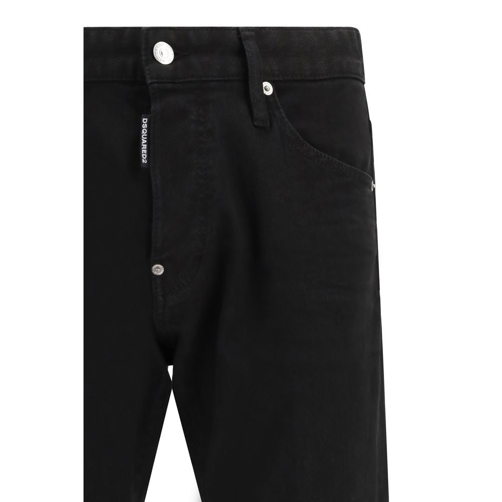 Dsquared² Black Cotton Slim Fit Jeans