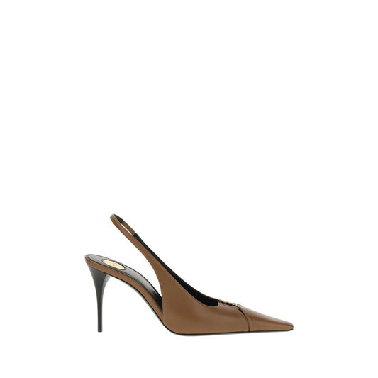 Saint Laurent Brown Lamb Ovis Aries Aries High Heel Pumps