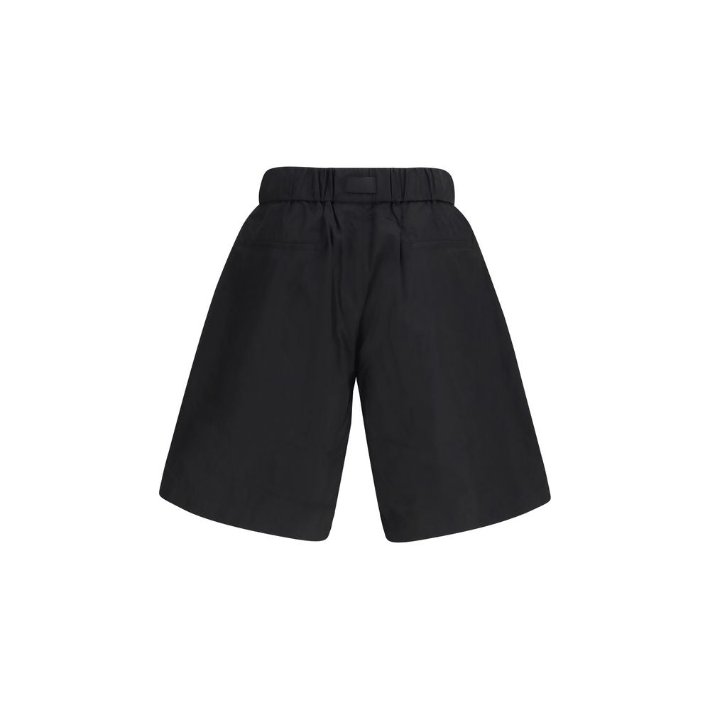 Y-3 Black Cotton Bermuda Shorts
