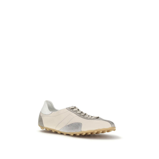 Maison Margiela Beige Calf Leather Bos Taurus Athletic Sneakers