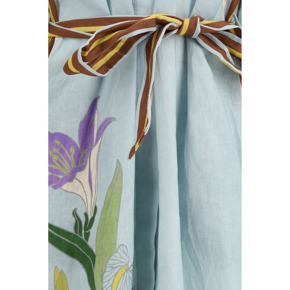 Alemais Multicolor Linen Casual Dress
