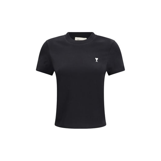 Ami Paris Black Cotton T-Shirt