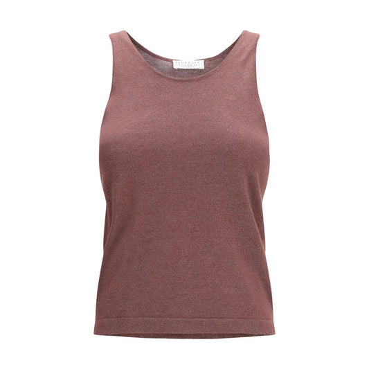 Brunello Cucinelli Bordeaux Cashmere Top