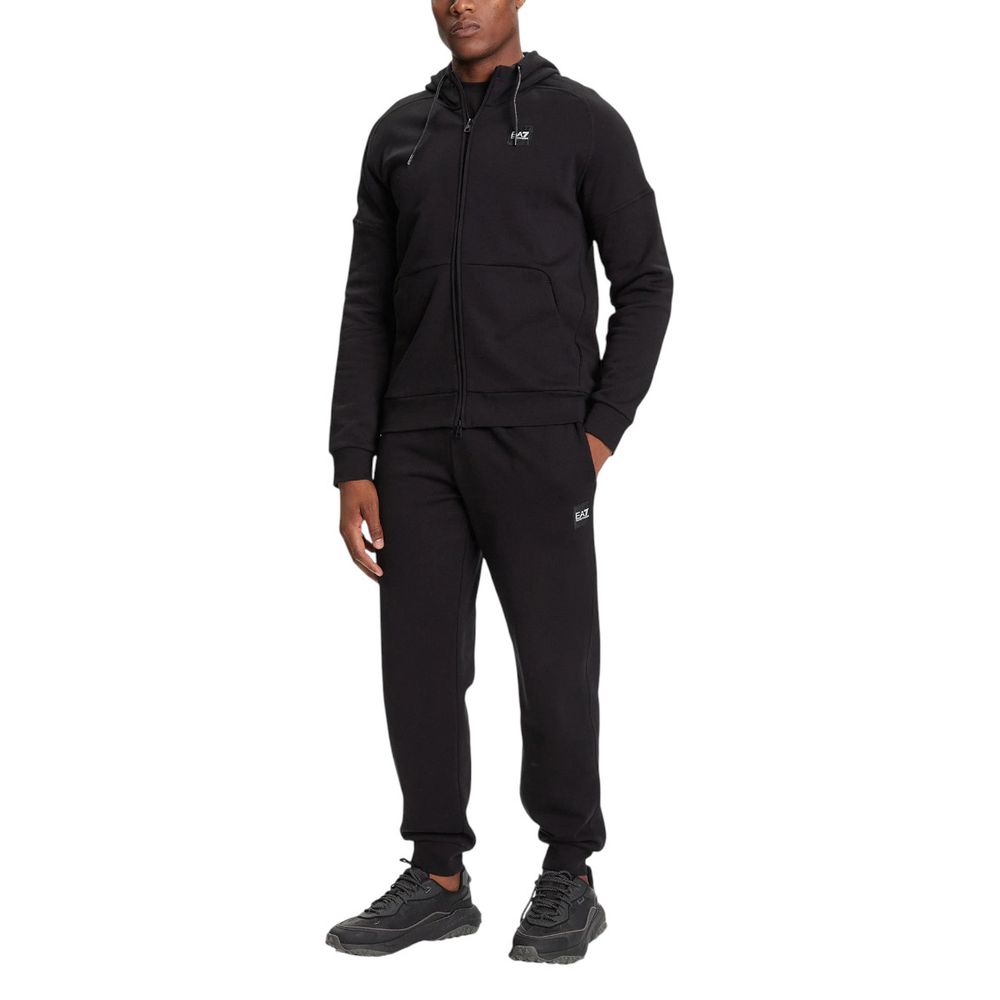 EA7 Emporio Armani Black Cotton Sweatsuit