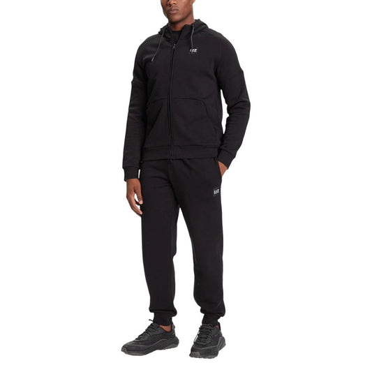 EA7 Emporio Armani Black Cotton Sweatsuit