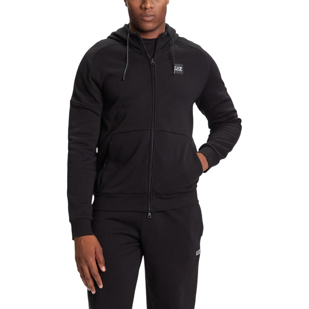 EA7 Emporio Armani Black Cotton Sweatsuit