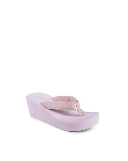 Calvin Klein Pink Recycled Polyester Flip-Flop Sandals