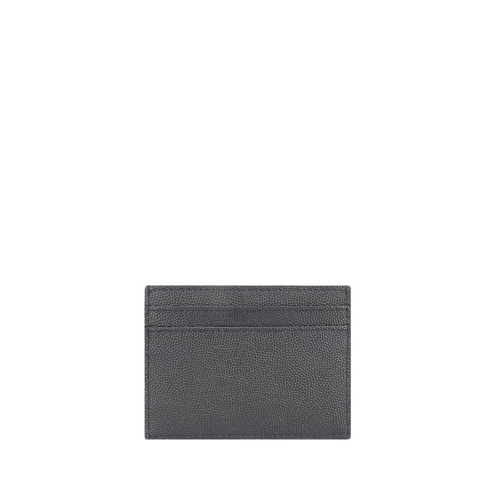 Saint Laurent Gray Calf Leather Bos Taurus Wallet