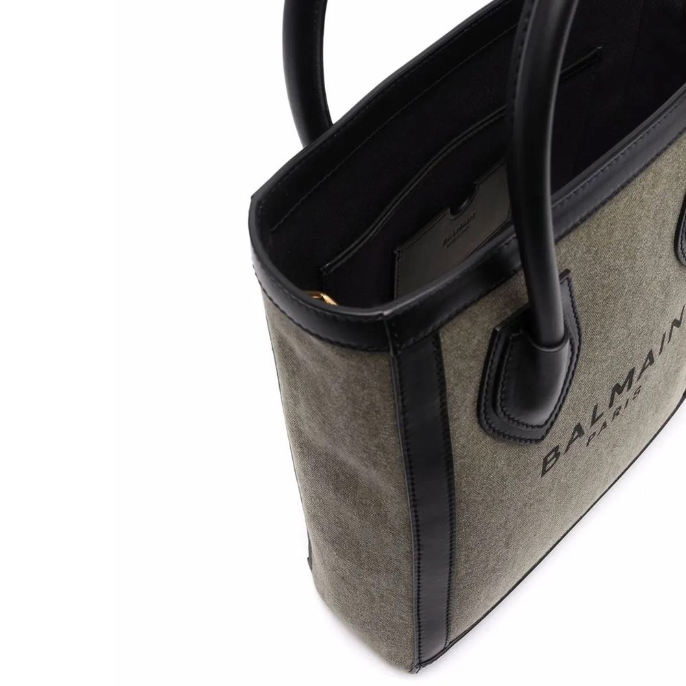 Balmain Bicolor Cotton Tote Bag