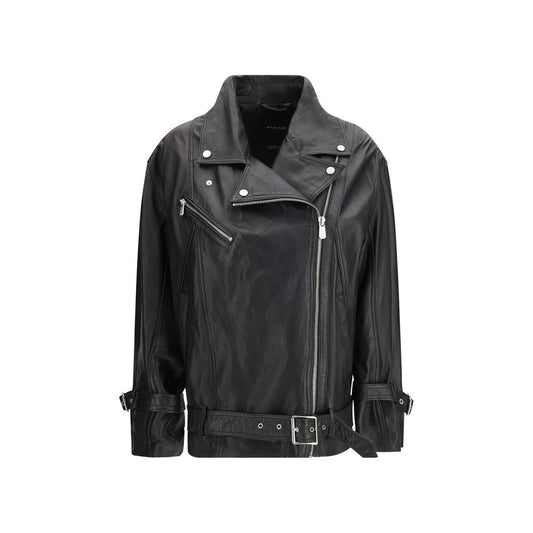 PINKO Black Leather Jacket