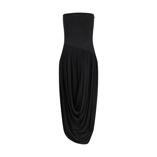 Ferragamo Black Viscose Cocktail Dress