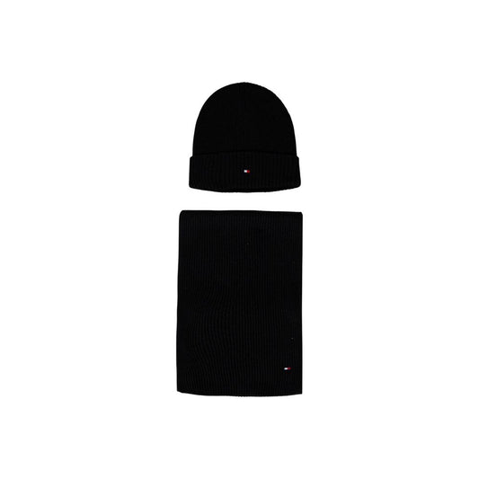 Tommy Hilfiger Black Cotton Beanie