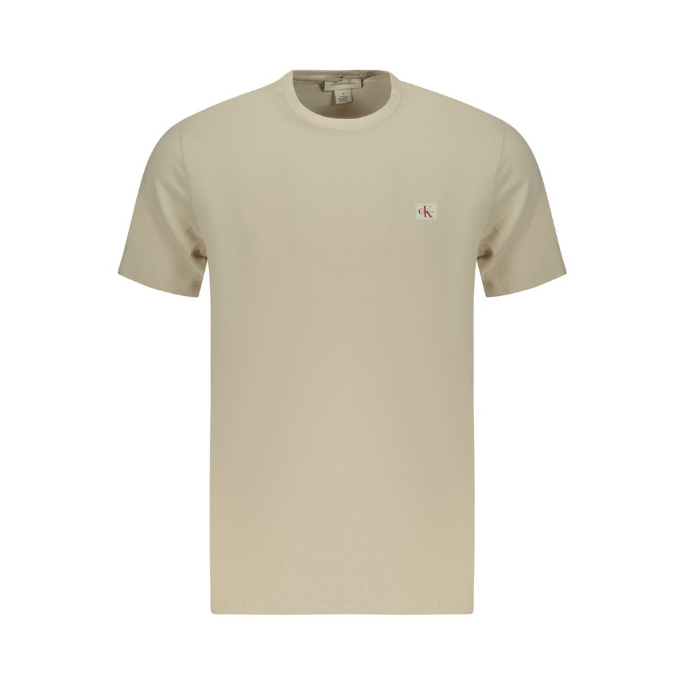 Calvin Klein Beige Cotton Men T-Shirt
