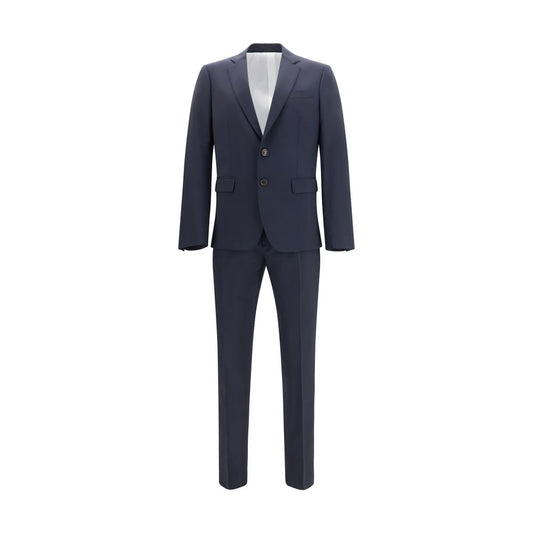 Dsquared² Blue Fleece Wool Two-Piece Suit