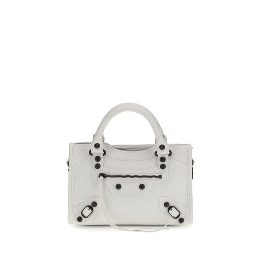 Balenciaga White Calf Leather Bos Taurus Handbag