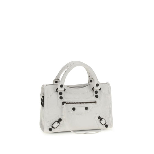 Balenciaga White Calf Leather Bos Taurus Handbag