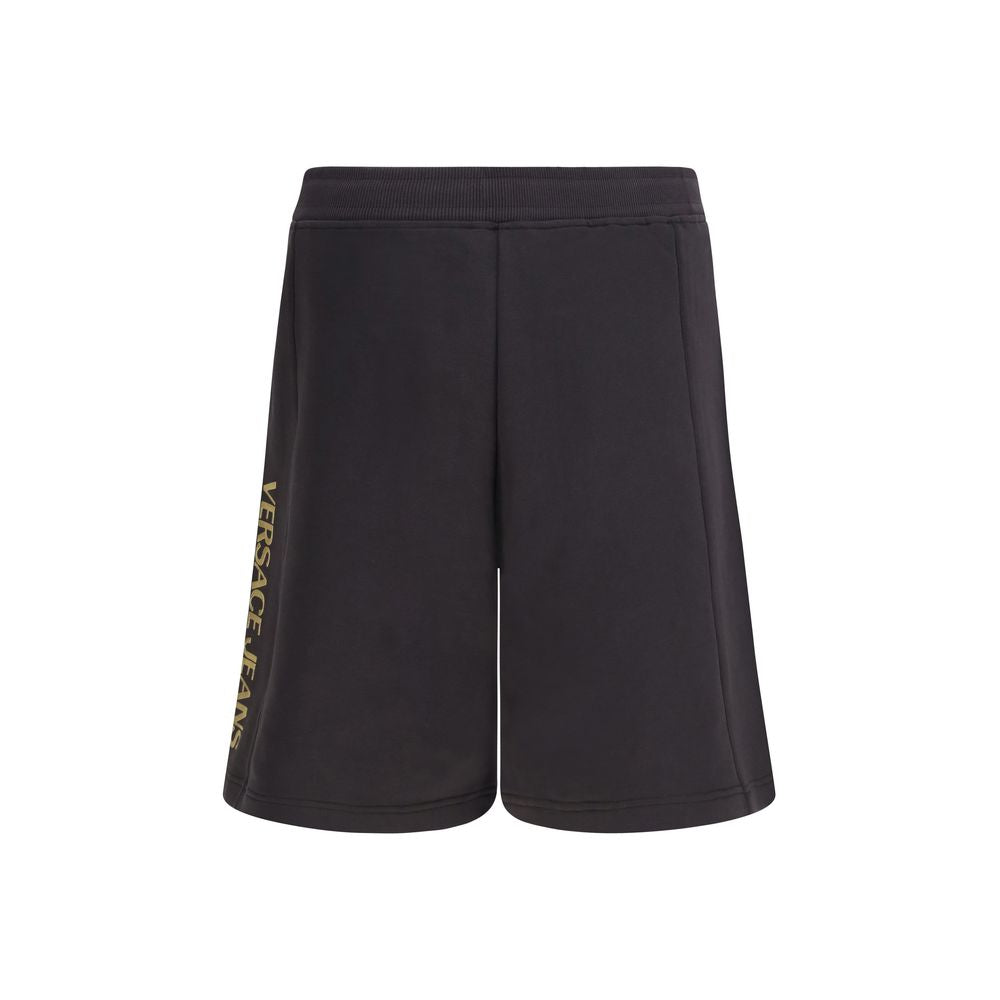 Versace Jeans Black Cotton Bermuda Shorts