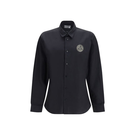 Versace Jeans Black Cotton Dress Shirt