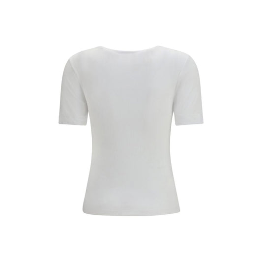 Ganni White Cotton T-Shirt