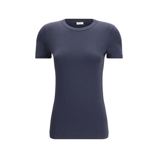 Brunello Cucinelli Blue Cotton T-Shirt