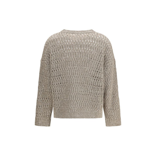 Brunello Cucinelli Beige Silk Sweatshirt