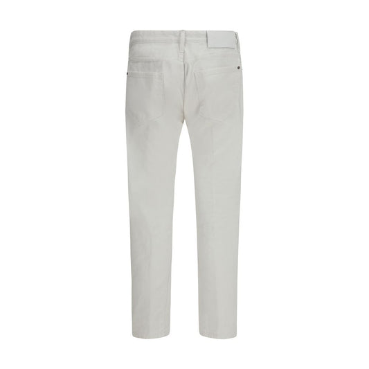 Dsquared² White Cotton Slim Fit Jeans