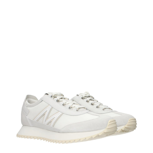 Moncler White Leather Athletic Sneakers