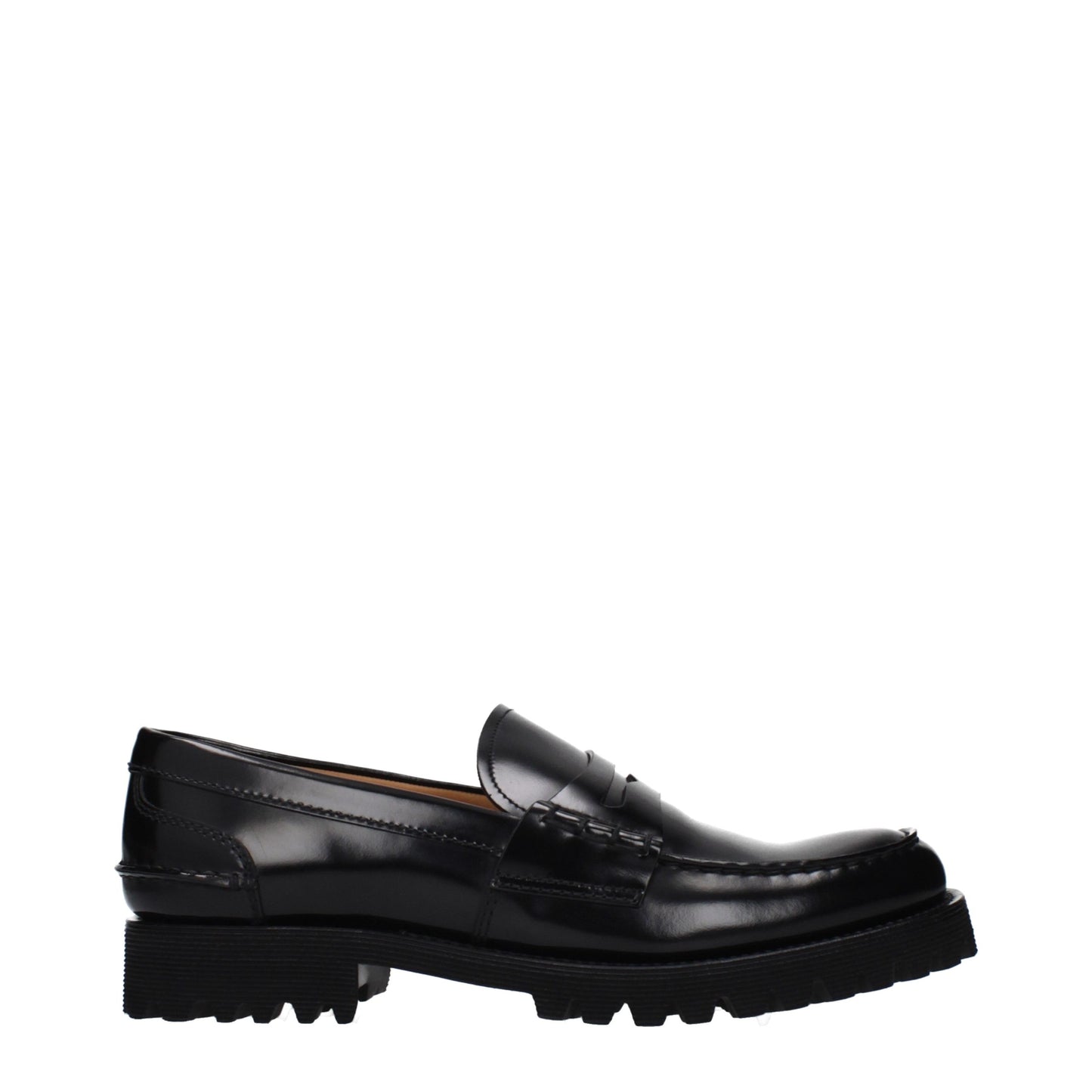 Church's Black Leather Slip-On Loafers