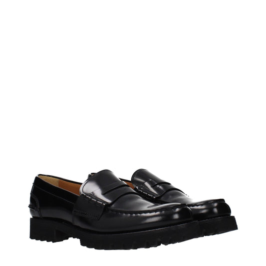 Church's Black Leather Slip-On Loafers