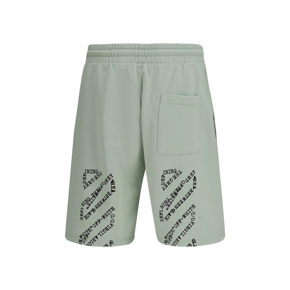 Off-White Bicolor Cotton Bermuda Shorts