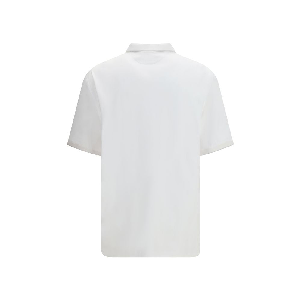 Brunello Cucinelli White Cotton Polo Shirt