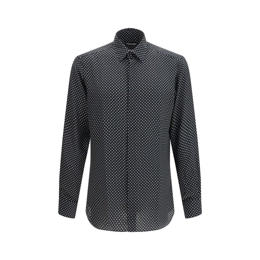 Tom Ford Black Silk Pattern Shirt