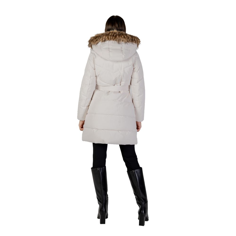Guess Cream Polyester Coat