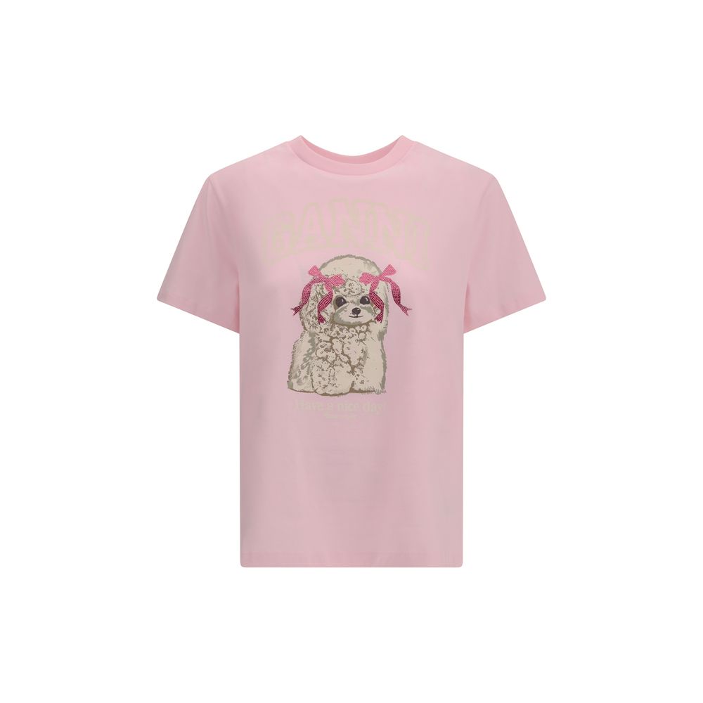 Ganni Multicolor Cotton T-Shirt