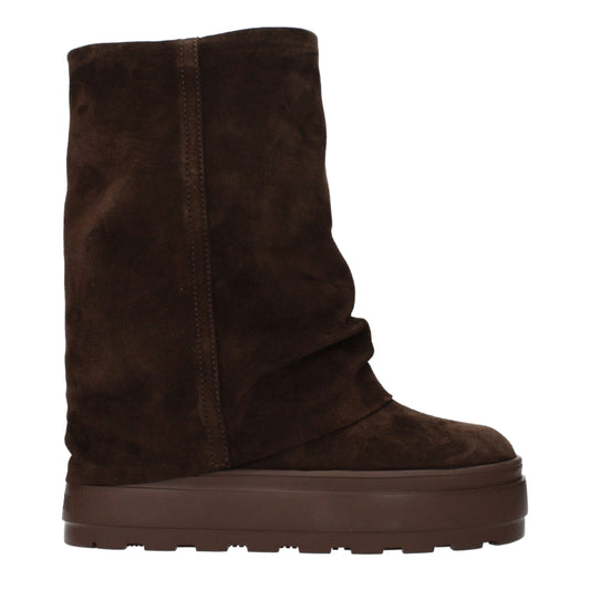 Casadei Brown Leather Ankle Boots