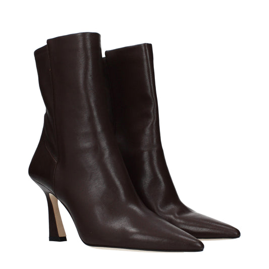Stuart Weitzman Brown Leather Ankle Boots