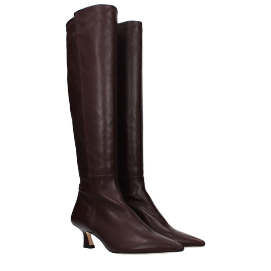 Stuart Weitzman Red Leather Boots