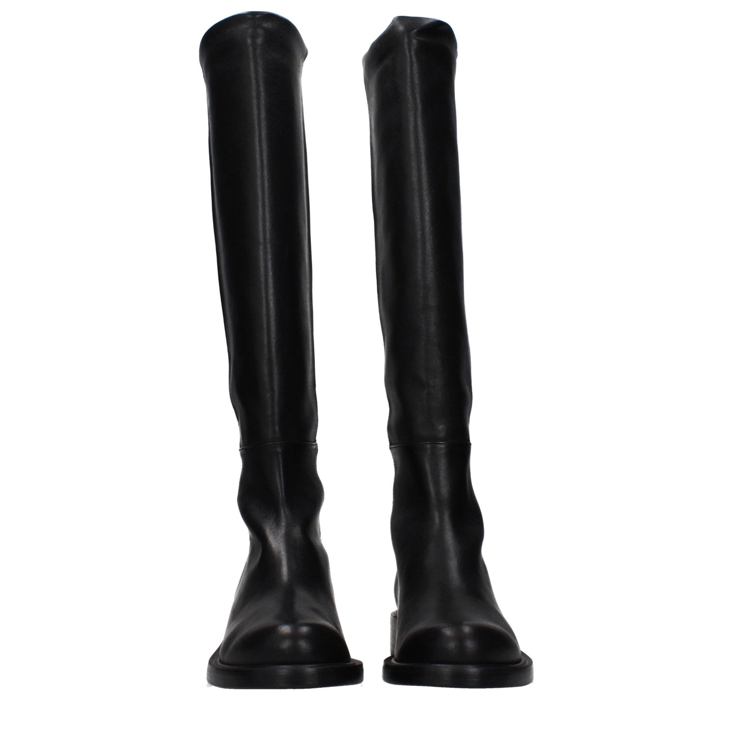 Stuart Weitzman Black Leather Over The Knee