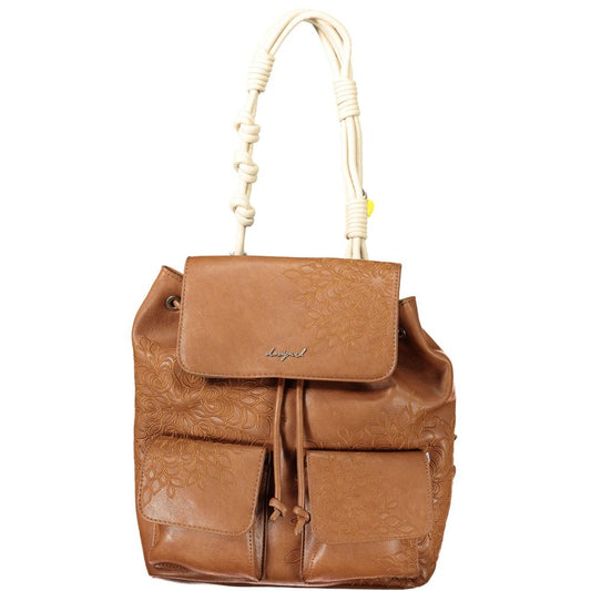 Desigual Marrone Poliuretano Women Backpack