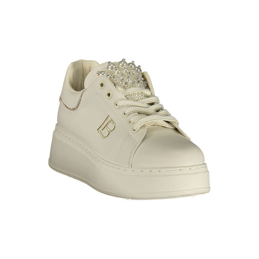 Laura Biagiotti White Polyester Athletic Sneakers