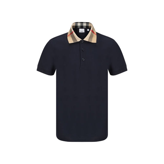 Burberry Blue Cotton Polo Shirt