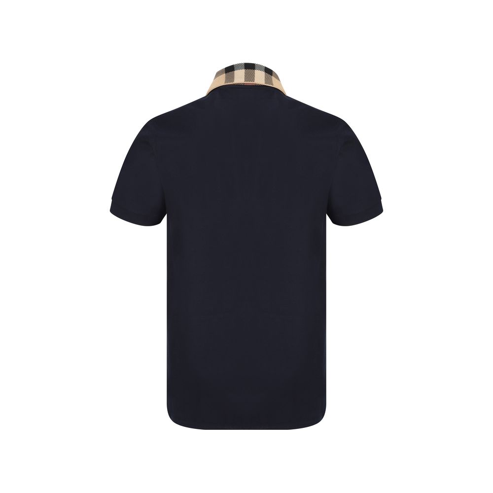 Burberry Blue Cotton Polo Shirt